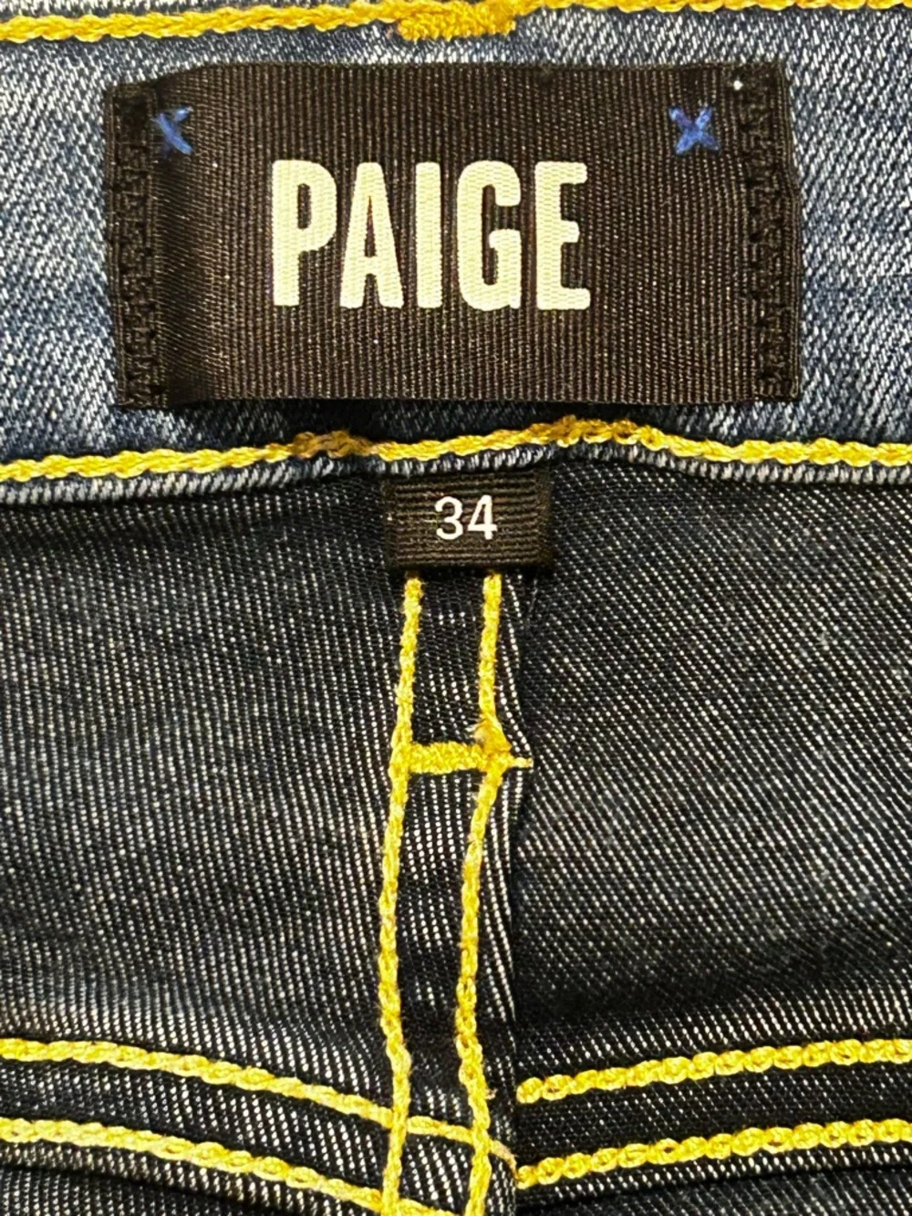 Paige Men’s Stretch Slim Denim Straight leg Lennox Jeans, Mid-rise. Size 34 - Picture 6 of 8
